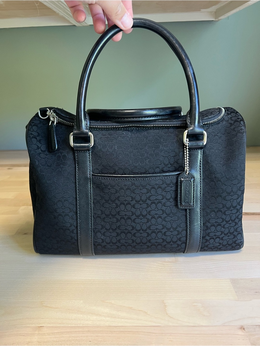 Coach Logo monogram Black Train Bag